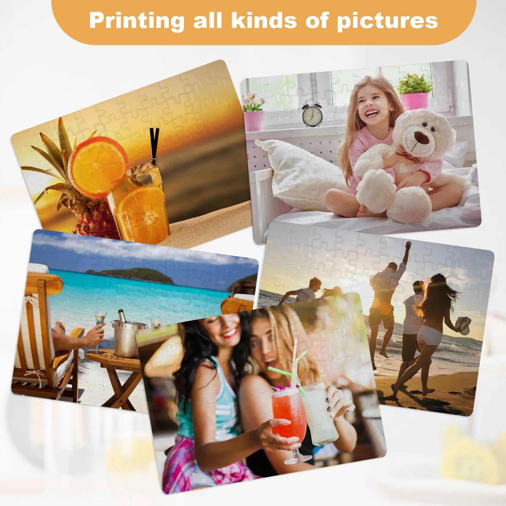 Sublimation Blank Puzzle 10Pcs/Lot DIY Craft A5 Jigsaw Puzzle For Sublimation Ink Transfer-AT35
