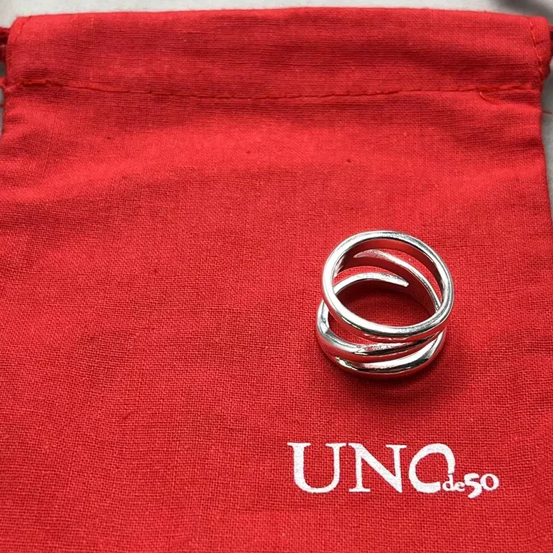 UNode50-anillo exquisito de alta calidad para mujer, joyería romántica para vacaciones, bolsa de regalo con bolsa, España, 2023