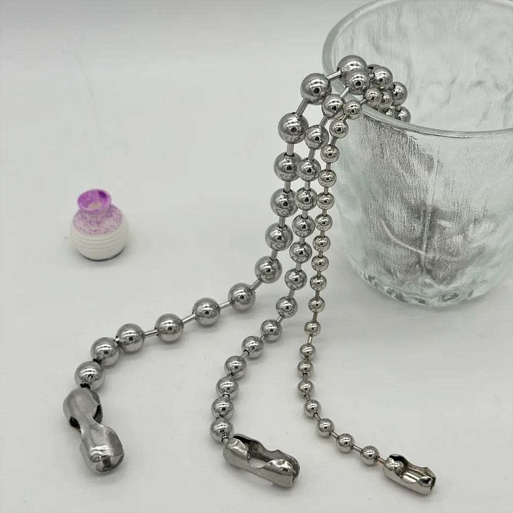 6/8/10mm Stainless Steel Ball Chain Layering Necklace for Women Men Oversize Chunky Chain Choker Grunge Aesthetic Y2K Necklace