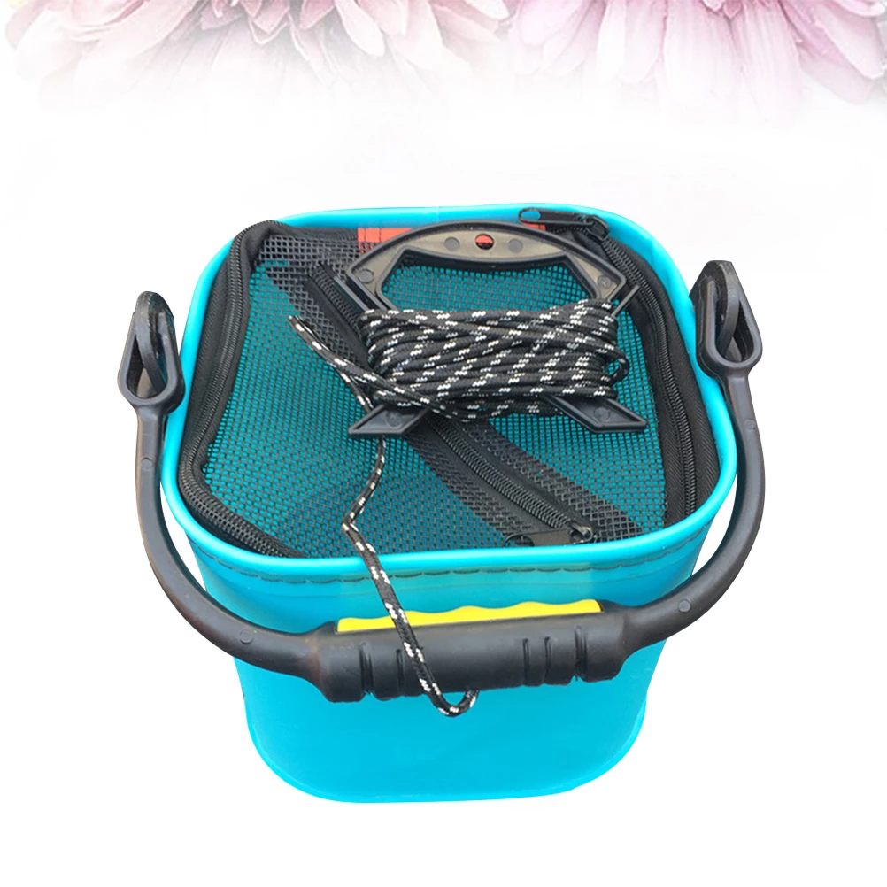 

Bucket Eva Waterproof Portable Fish Container Zipper Folding Design 20Cm Multicolor Outdoor Gear For Anglers Fishing