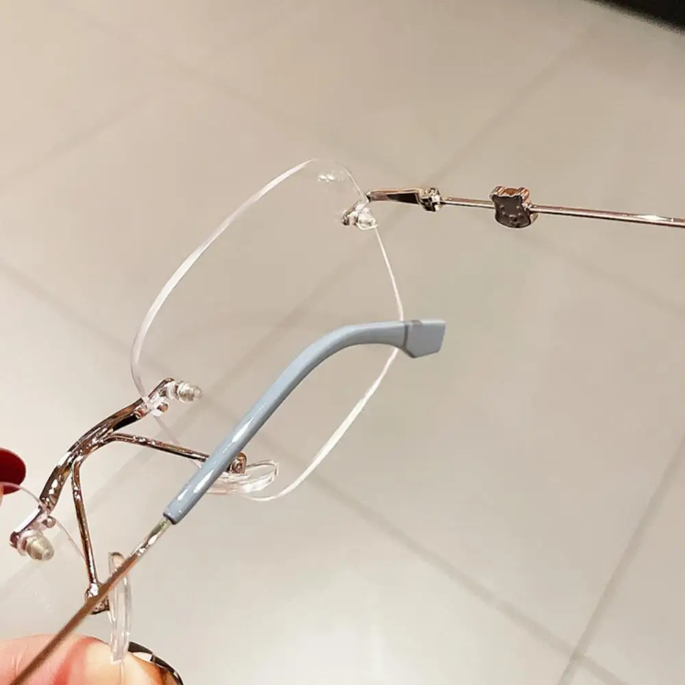 Transparent Anti-bluelight Glasses Bear Cute Anti Blue Light Block Large Frame Computer Screen Radiation Protection Eyewear