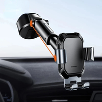 NEW2025 Gravity Car Phone Holder Suction Cup Adjustable Universal Holder Stand in Car GPS Mount For iPhone 12 Pro Max Xiaomi POC