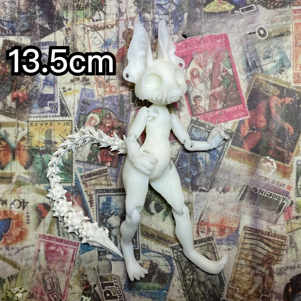 New Mini 3D Photopolymerization Printing Doll,No Make Up,13.5cm Height, Not A BJD Doll,The Body and Tail Colors Are Different