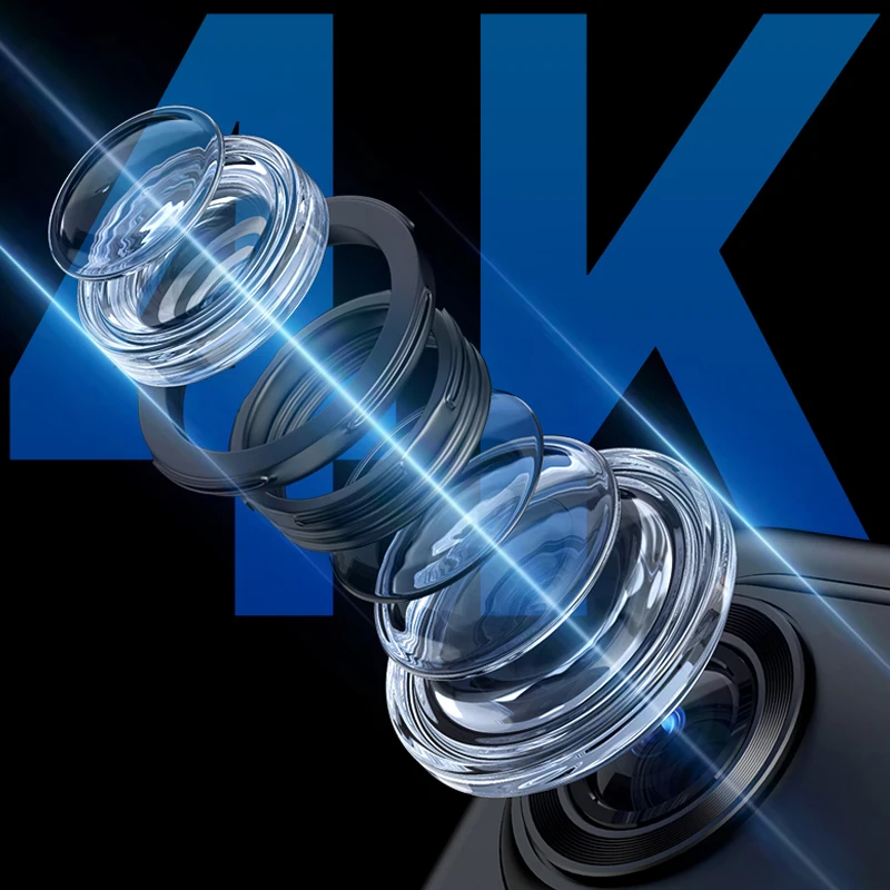 

Мини-спортивная камера 4K с ультрачёткой записью, видеорегистратор для VLOG, с откидным экраном и функцией стабилизации изображения 143 ° Широкоугольная велосипедная камера, новинка 2026 года