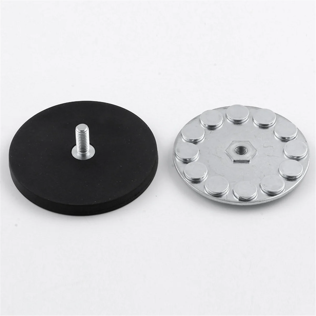 2Pcs Strong Magnetic Magnet Round Coated Base M5 Mount for SLR Camera Car Roof LED Light Bar Holder 88mm