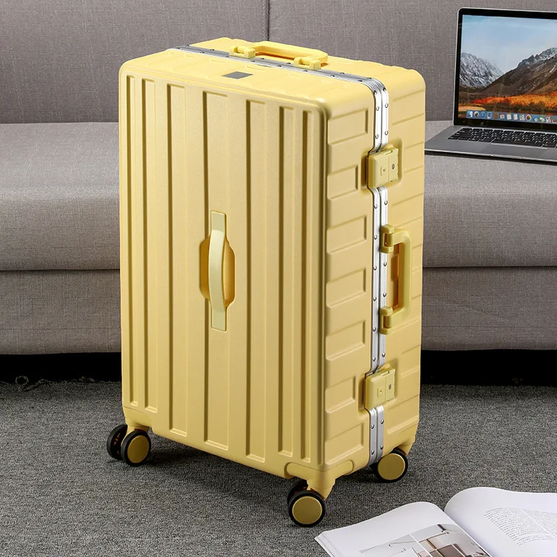 Sturdy and Durable Suitcase Boy Universal Wheel Man's New Aluminum Frame Pull Rod Password Travel Large-Capacity Maletas