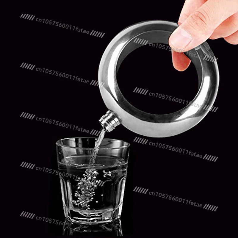 

304 Stainless Steel Portable Wristband Water Bottle and 100ml Metal Outdoor Liquor Flask