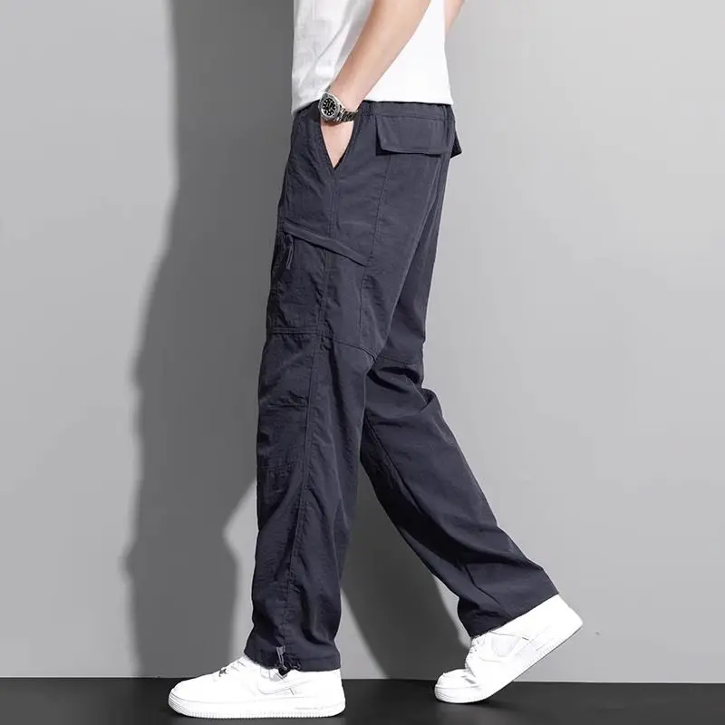 

Men's Work Casual Pants Straight Loose New Style Versatile Sports Multi-pocket Trousers