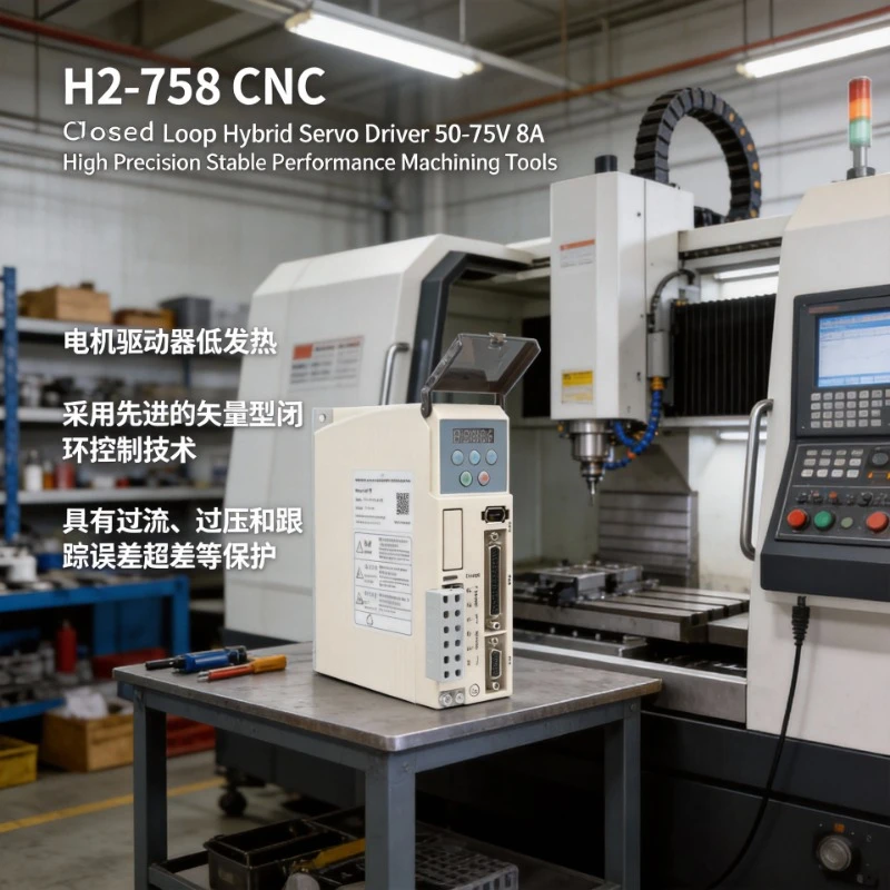 H2-758 CNC Closed Loop Hybrid Servo Driver 50-75V 8A High Precision Stable Performance Machining Tools