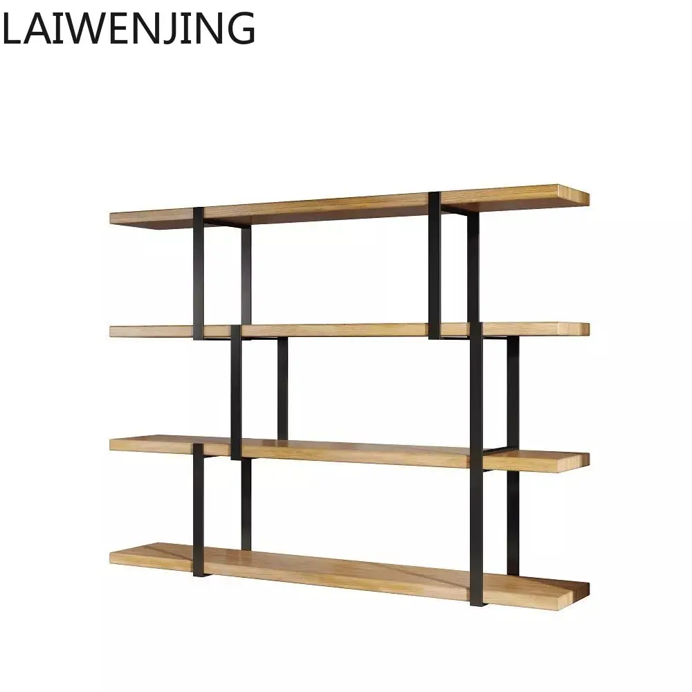 

HLZ solid wood bookshelf floor-to-ceiling modern office display cabinet simple shelf