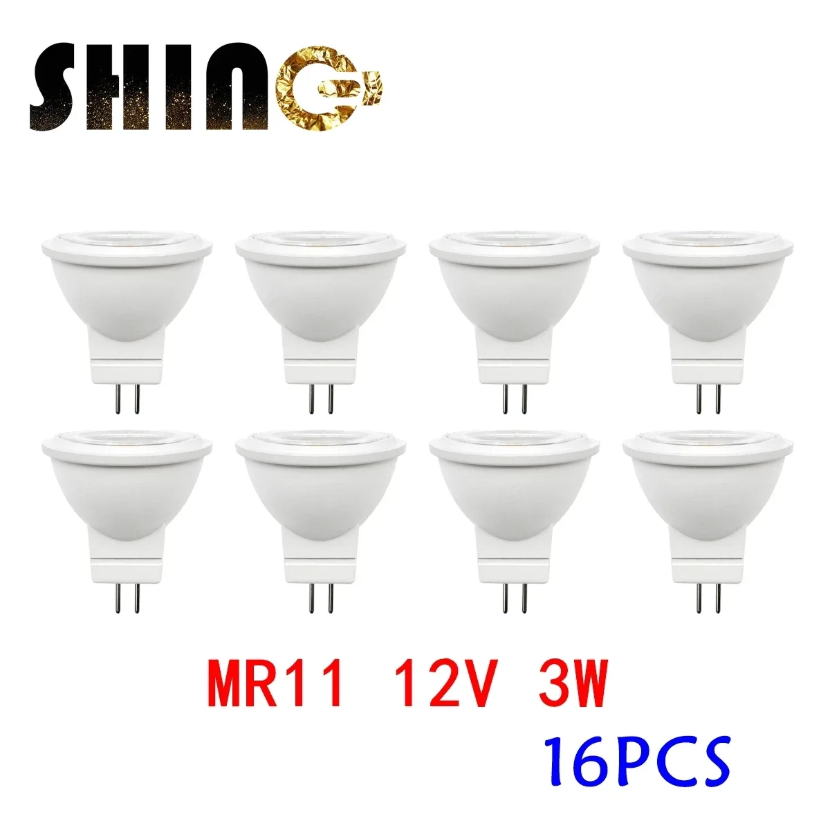 

16PCS Energy Saving Led Bulb Mr11 GU4 12V 3W Cob Spotlight 3000k 4000k 6000k Warm Light For Home Decoration Replace Halogen Lamp