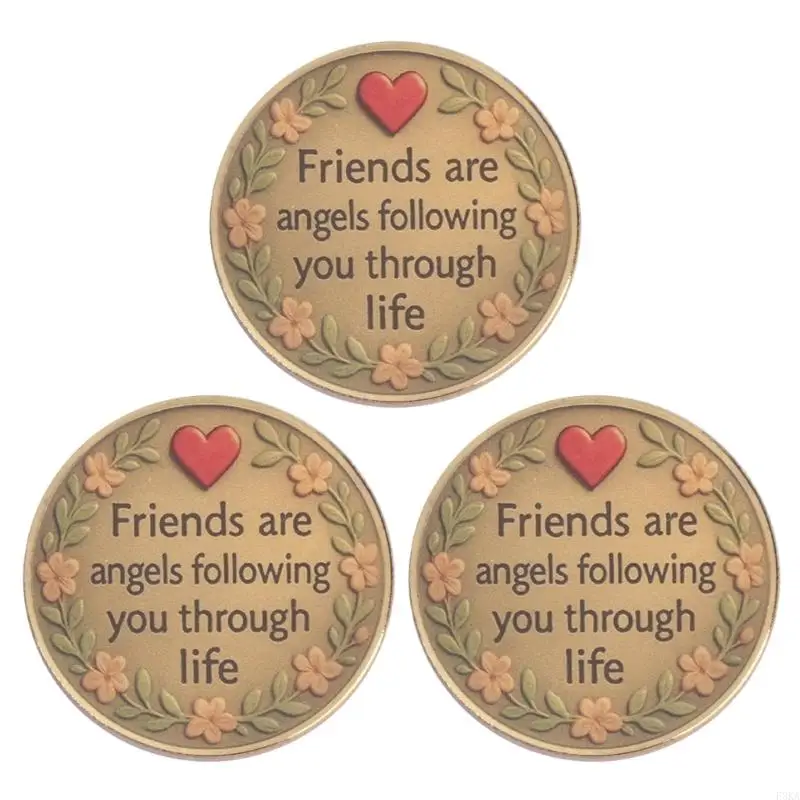   Keepsakes Coin With Uplifting Friend Quote Compacts Design Includes Encouragement Card Polishing Metal Heartfeltly Gift