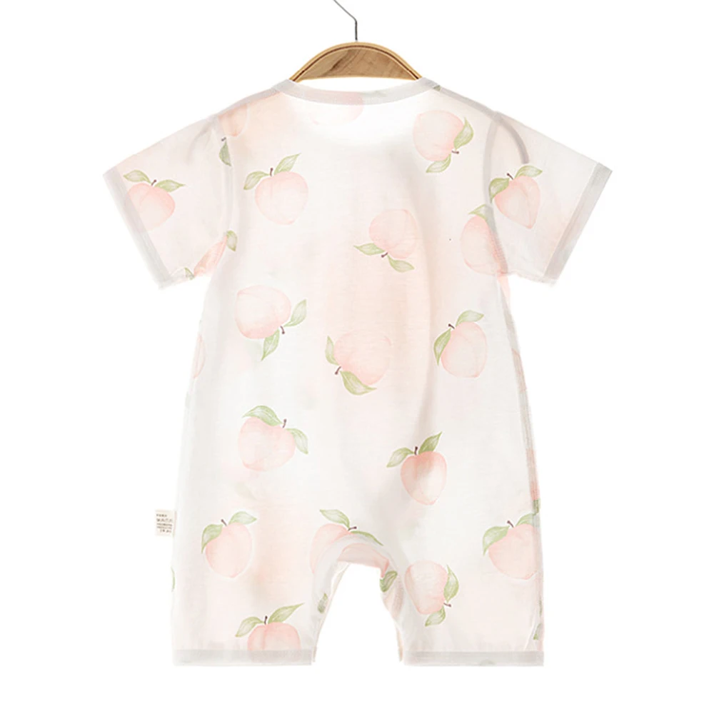 Baby Girl Clothes Summer 2024 100% Cotton Fruit Print Thin Type Newborn Clothes 0-12 Months Baby Boy Romper
