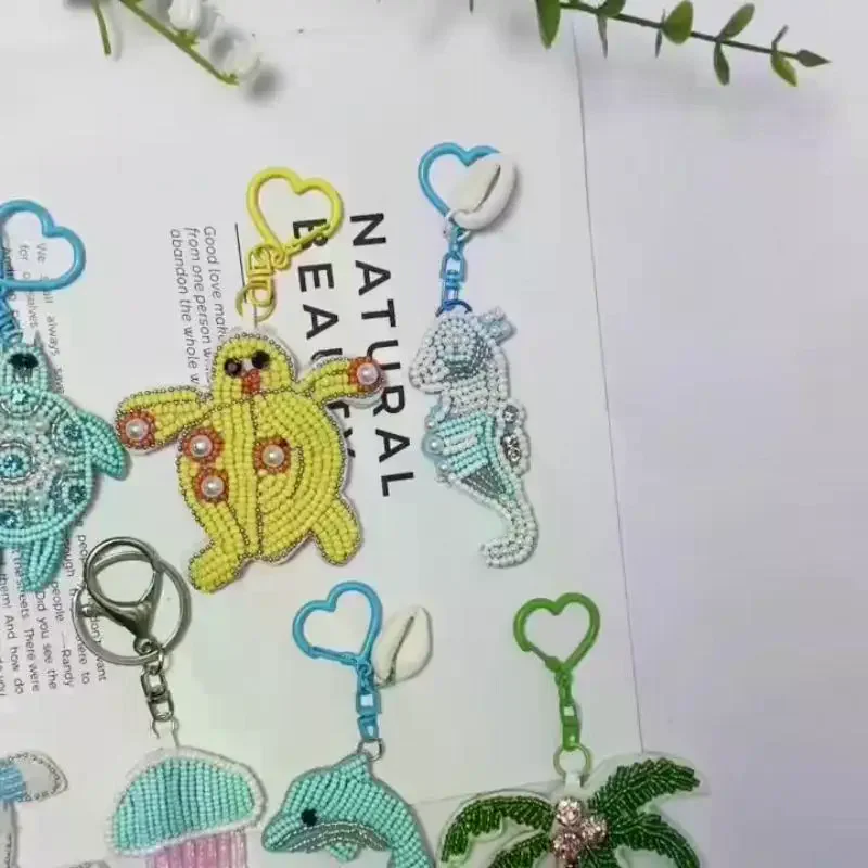 Очаровательная нашивка с аппликацией в виде морской жизни, кокосовой пальмы, кристаллы, морская звезда, блестки, одежда ручной работы из бисера, пришивные нашивки, сумка, кулон