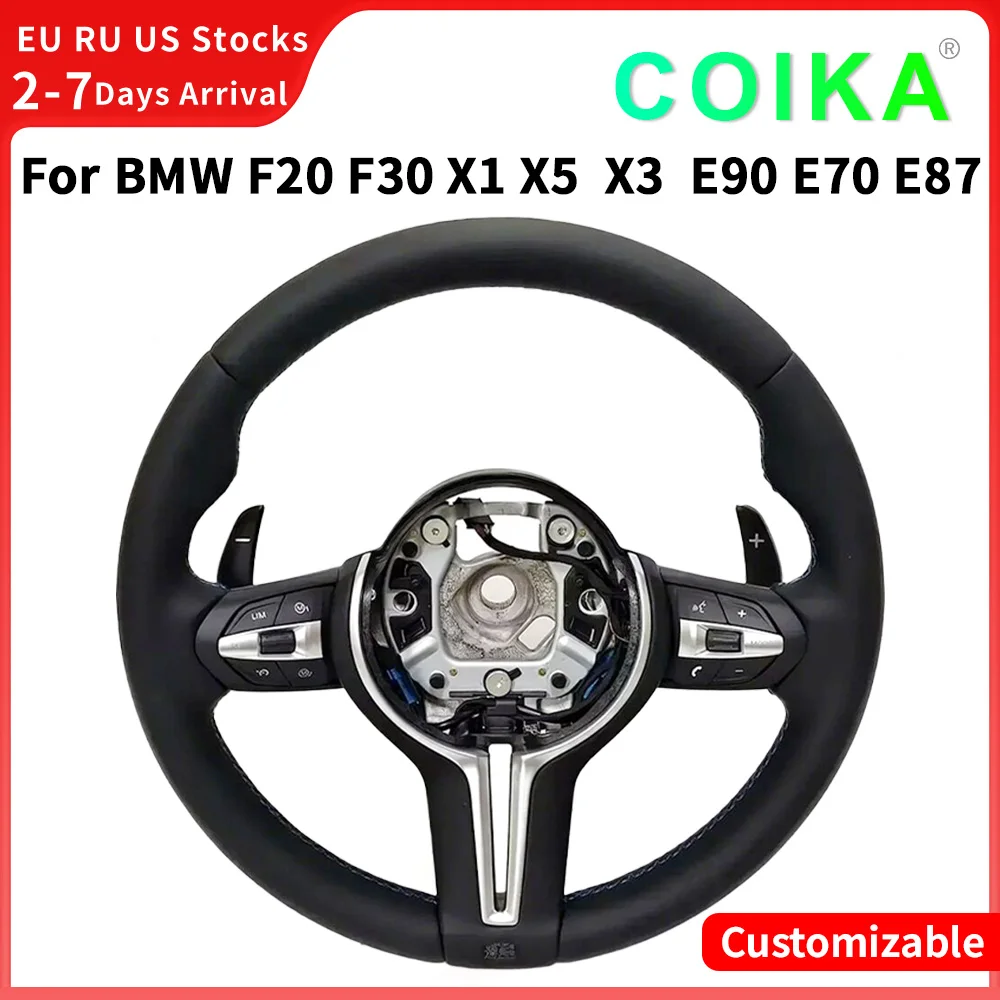 

The Steering Wheel Suitable For BMW F30 F10 F31 F20 F25 F01 E87 E90 E70 Made Of Leather Material Sports Steering Car Accessories