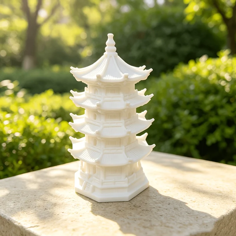 DIY coloring national building four-story Wenchang tower sculpture statue pagoda high tower ancient tower pavilion landscaping