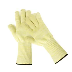 Gants résistants à la chaleur en coton double épais, haute qualité, 500 Celsius, super degré de chaleur, anti-brûlure, four, cuisine, blanc