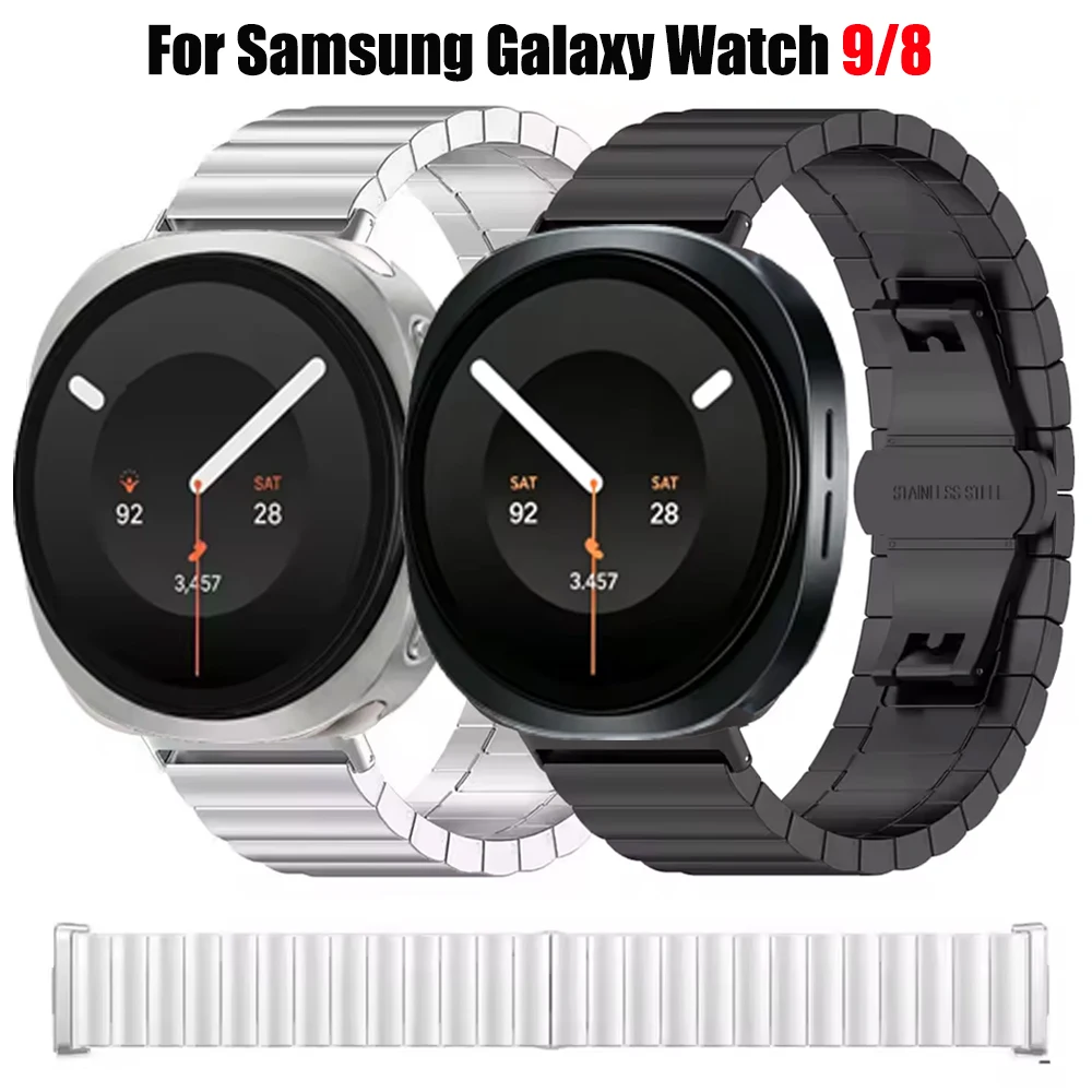 Armband für Samsung Galaxy Watch 9/8 40mm 44mm Edelstahlarmband Correa für Galaxy Watch 8 Classic 46mm Metallarmband