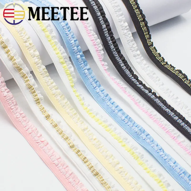 5/10Meters 12mm Bra Strap Elastic Band Underware Lace Rubber Ribbon Garment Decoration Belt Stretch Tape DIY Sewing Accessory