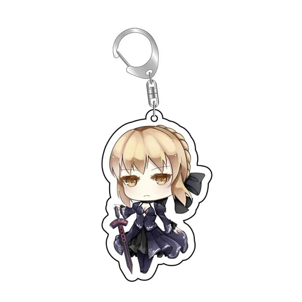DIY Fate/stay Night Akrylowy Brelok Anime Gadżety Q Wersja Modny Śliczny Kreskówki Oryginalność Zawieszka do Plecaka Biżuteria Prezent