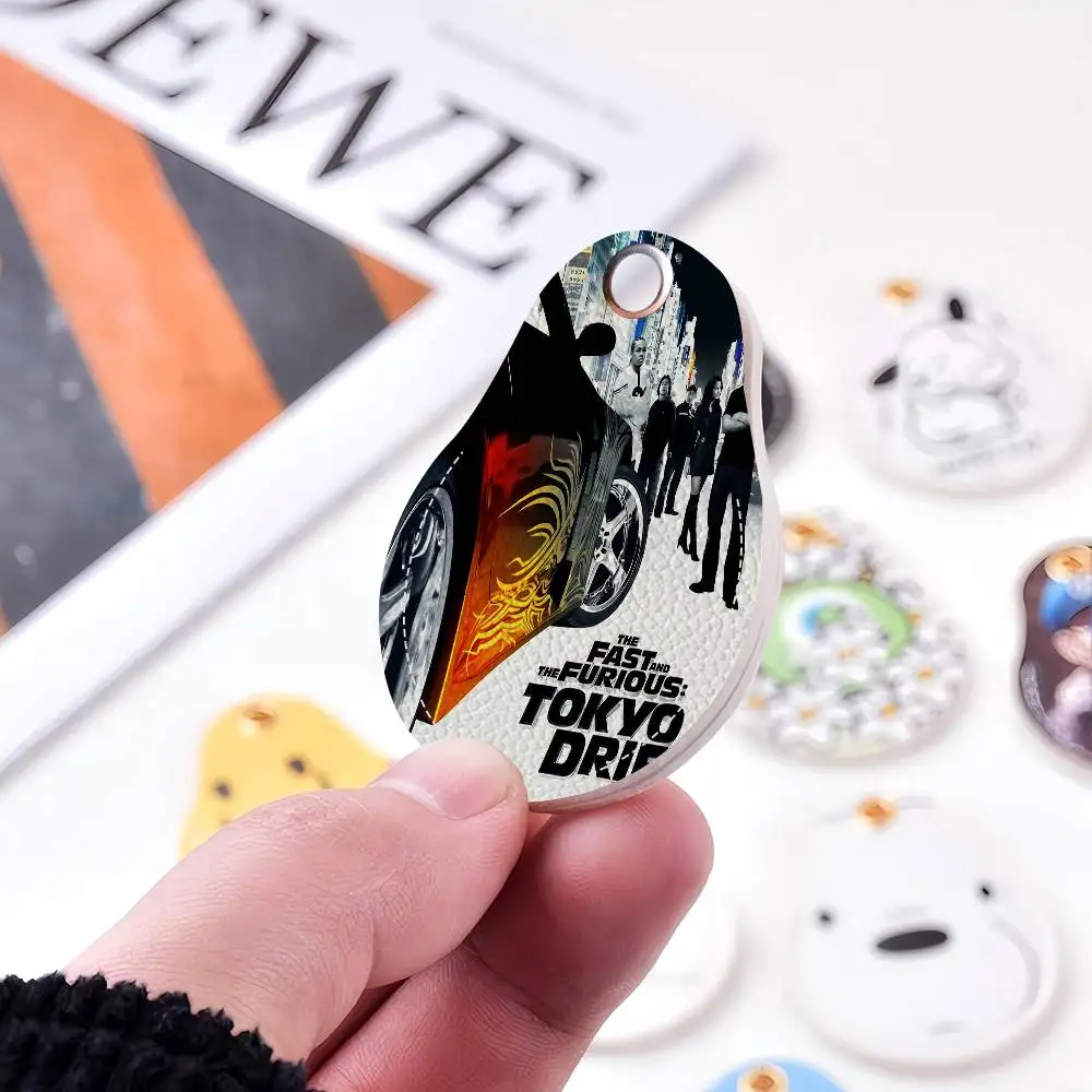 Fast And Furious Classic Vintage Keyring Leather Access Card Holder Keychain Community Water Drop Proximity Card Protective