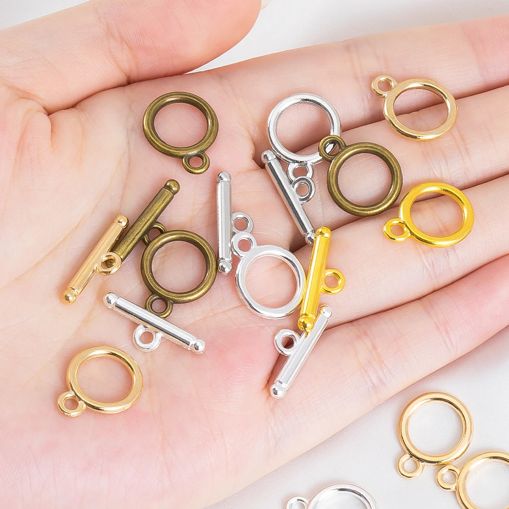 10 комплектов/лот Металлически – обзор и цена Toggle Clasp Gold