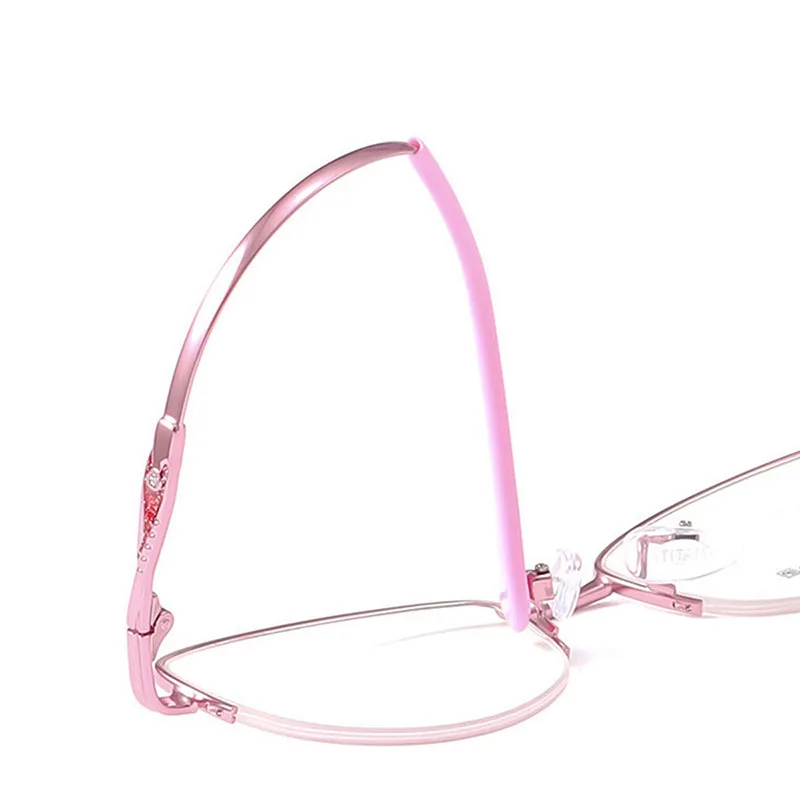 Gafas de miopía para mujer, montura de titanio, lente pequeña, gafas graduadas, visión única, graduadas para compradores personalizados, medio marco