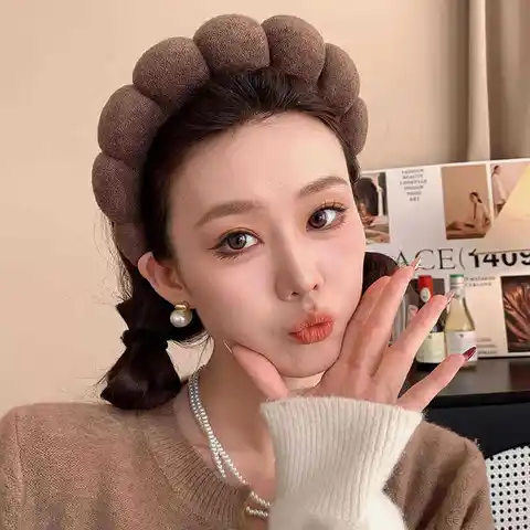 Cloud Thick Sponge Headbands Hairbands Women Girls Terry Cloth Puffy Hair Hoops Head Bands Makeup Face Wash Hair Accessories