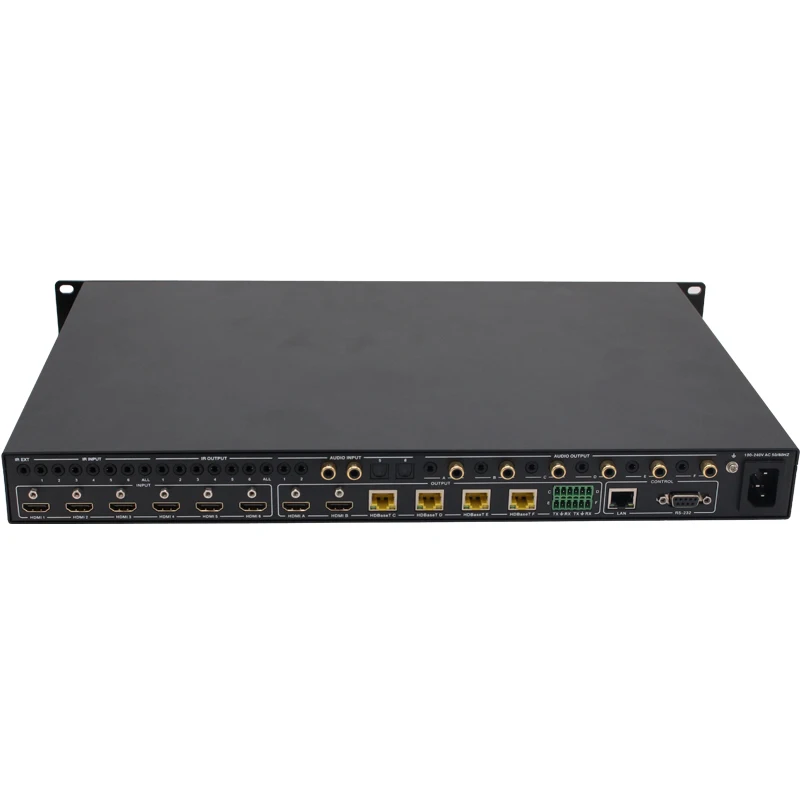 HDMI 2.0 18GBPS 6 Input 6 Output Matrix Switcher with HDBaseT Extender for home theatre system