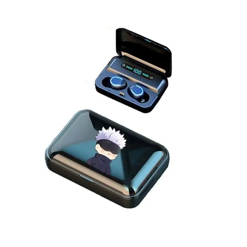 Słuchawki Bluetooth Jujutsu Kaisen douszne z etui ładującym Itadori Yuji Gojo Satoru słuchawki sportowe zestaw słuchawkowy prezent