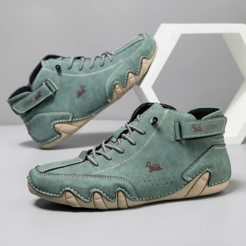 LDECK Leather Casual Shoes Sneakers for Men Fashion Outdoor
