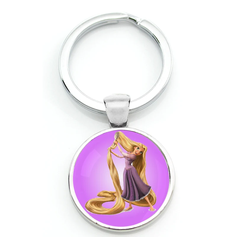 Ment Keychain Keyring - Cartoon Rapunzel Tangled Disney Princess Anime Movie Aesthetic - Key Ring Key Chain Pendant Holder Decor