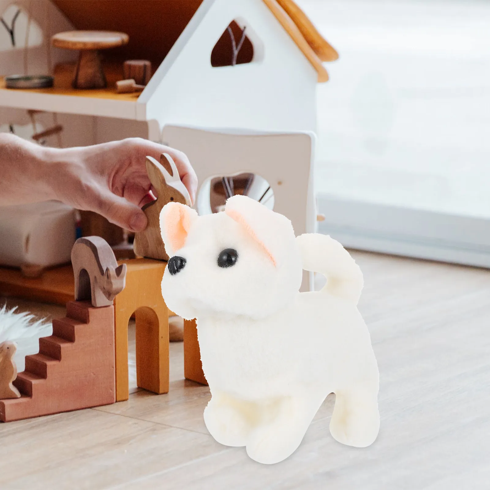 

Walking Electric Dog Simulation Plaything with Lifelike Motion Barking Touch Response Safe Eco Friendly Children Learning