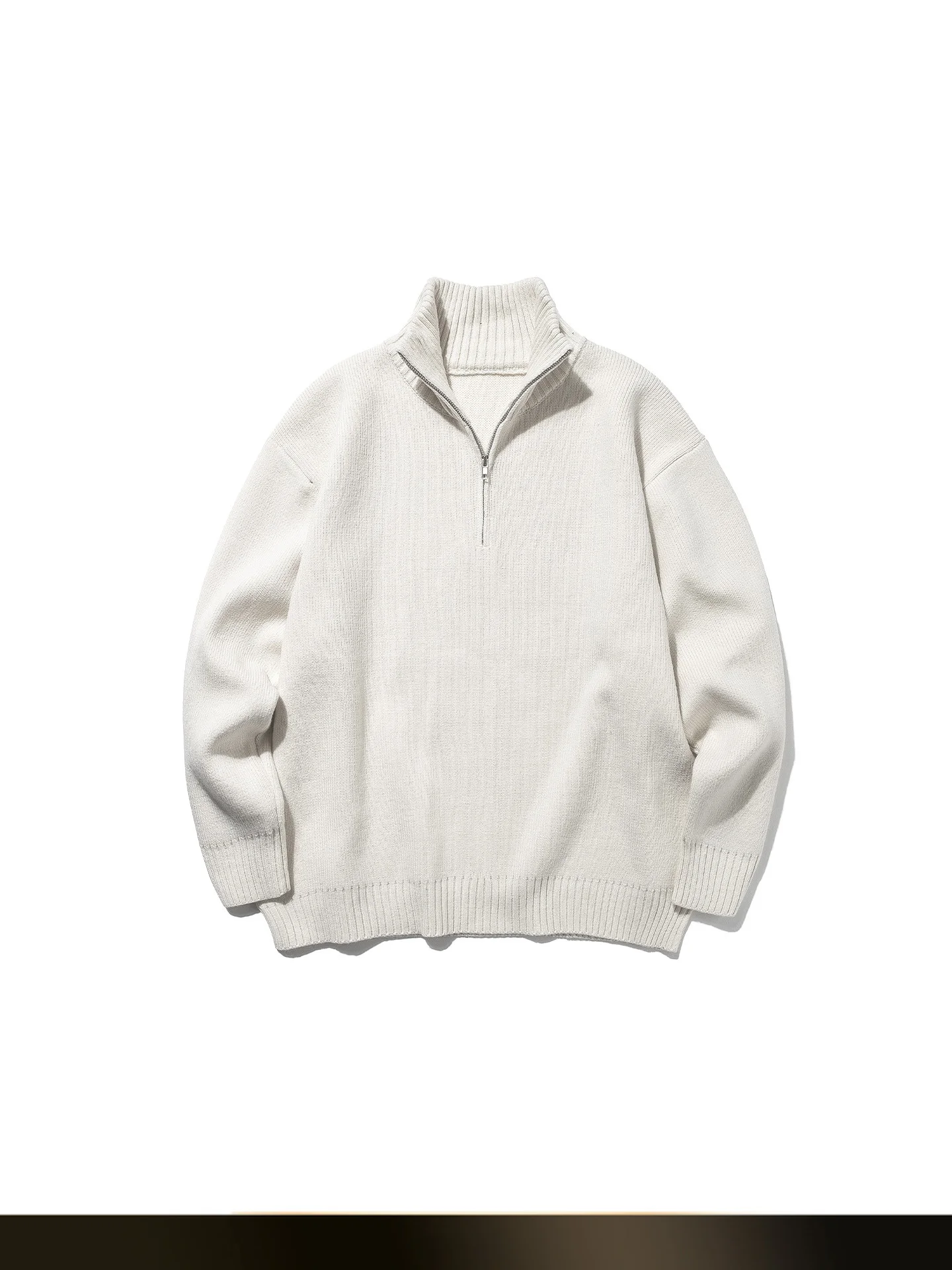 

Nted American Retro Color f Zip Knitted Sweater Men's Autumn Winter New Sle Warm Overhead Couple Sle Sweater