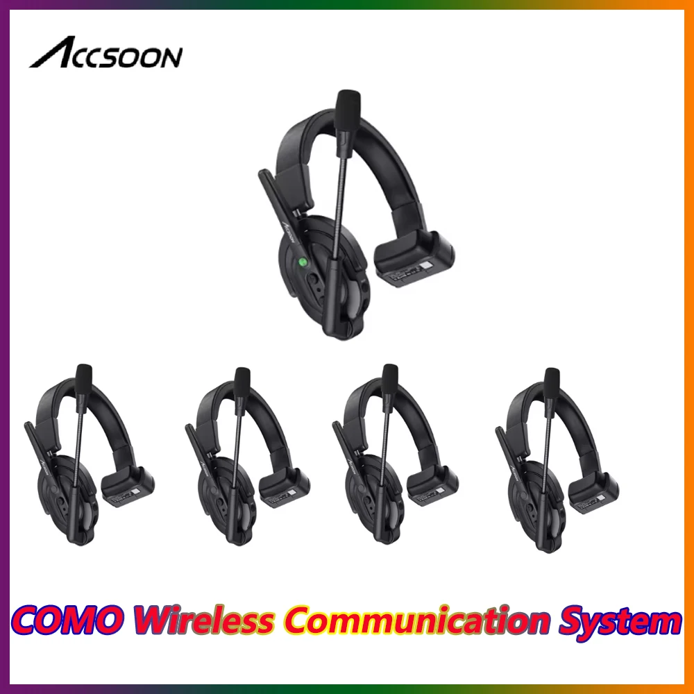 Accsoon COMO Wireless Communication System Headset 400M Long Transmission Range Noise Reduction Wireless Integrated Microphone