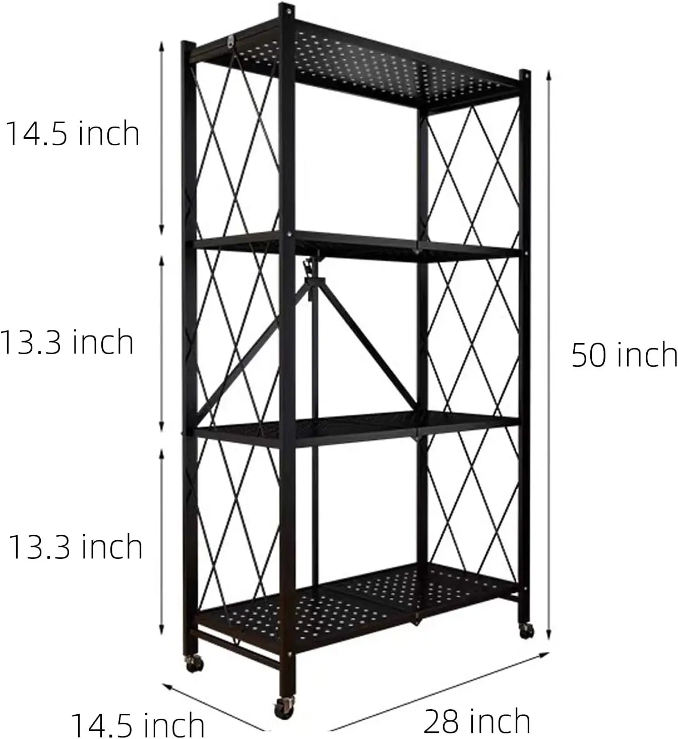 Storage Shelves, Closet Organizers and Storage 4-Shelf Foldable Metal Units 28