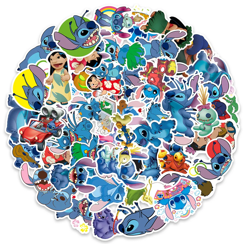 

10/30/50pcs Disney Kawaii Stitch Cartoon Stickers DIY Phone Laptop Guitar Anime Graffiti Waterproof Sticker Decals Kids Toy Gift