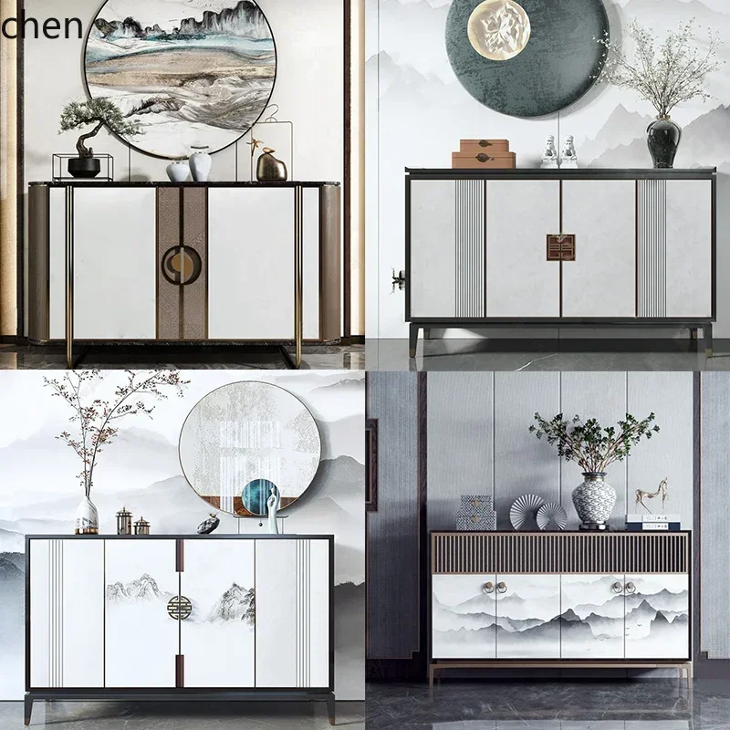 DSA new Chinese-style solid wood modern home dining side cabinet foyer end view table high-end cabinet