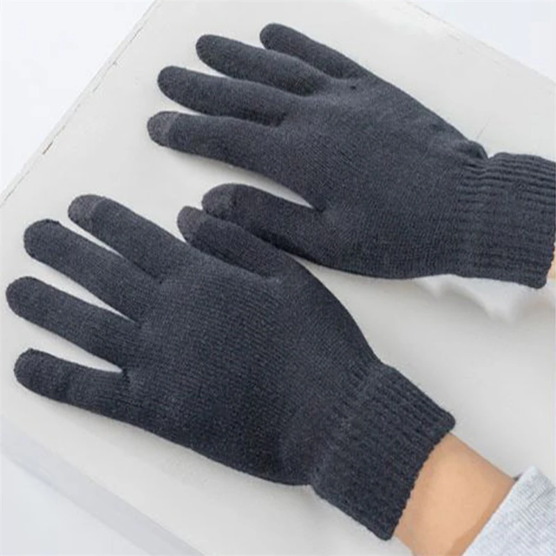 Winter warme Strickhandschuhe Handy Touchscreen Wolle Strickhandschuhe Winter dicke warme Erwachsene Handschuhe Fäustlinge für Männer Frauen