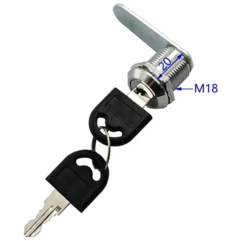 Practical 16/20/25/30mm Cam Lock Metal Cabinet Easy Replacement Cabinet Lock Silver with 2 Keys Locker Lock Cupboard