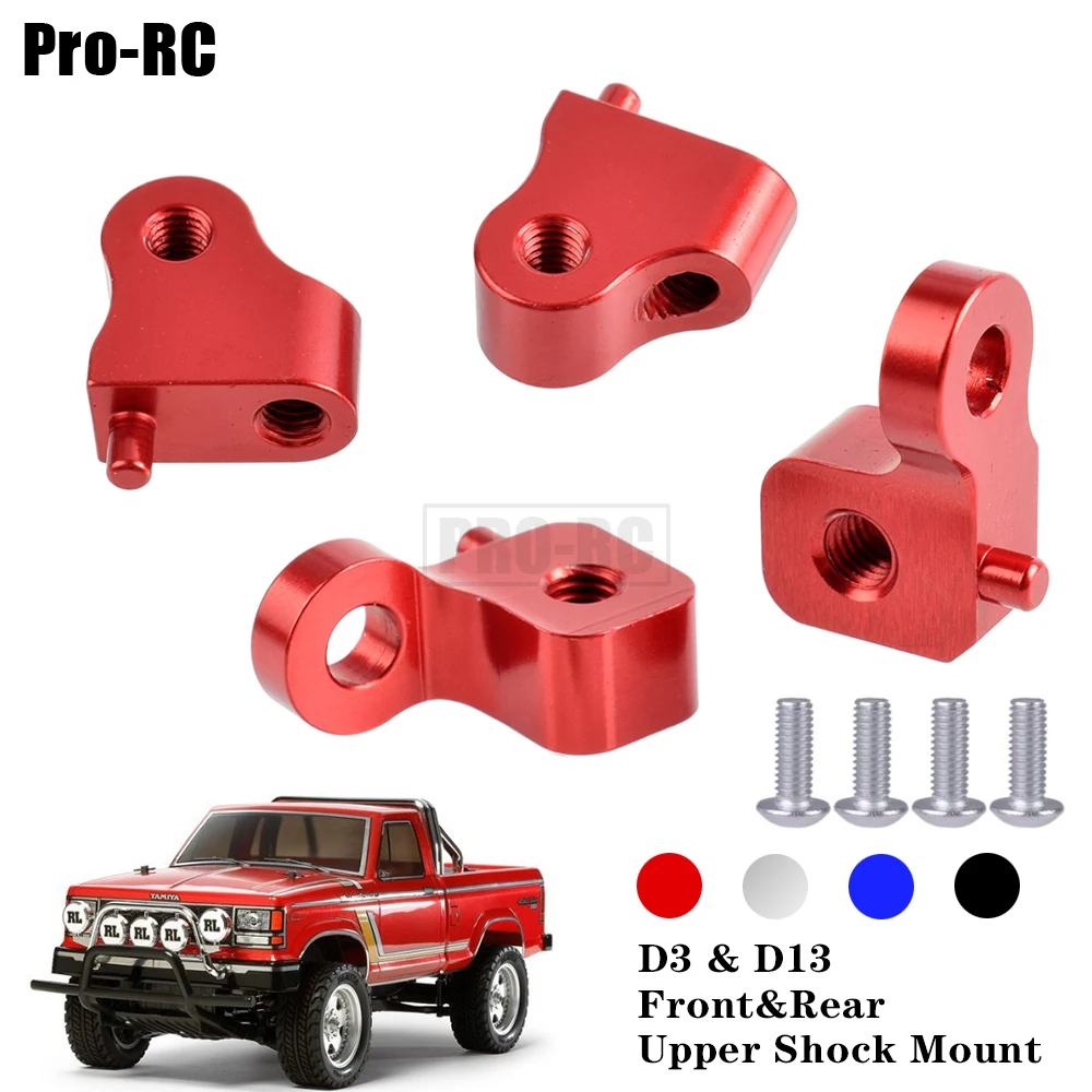 4Pcs Aluminum Alloy Small Front&Rear Upper Damper Shock Mount for Rc Model Car 1/10 Tamiya CC01 CC-01 D3 D13 Upgrade Parts