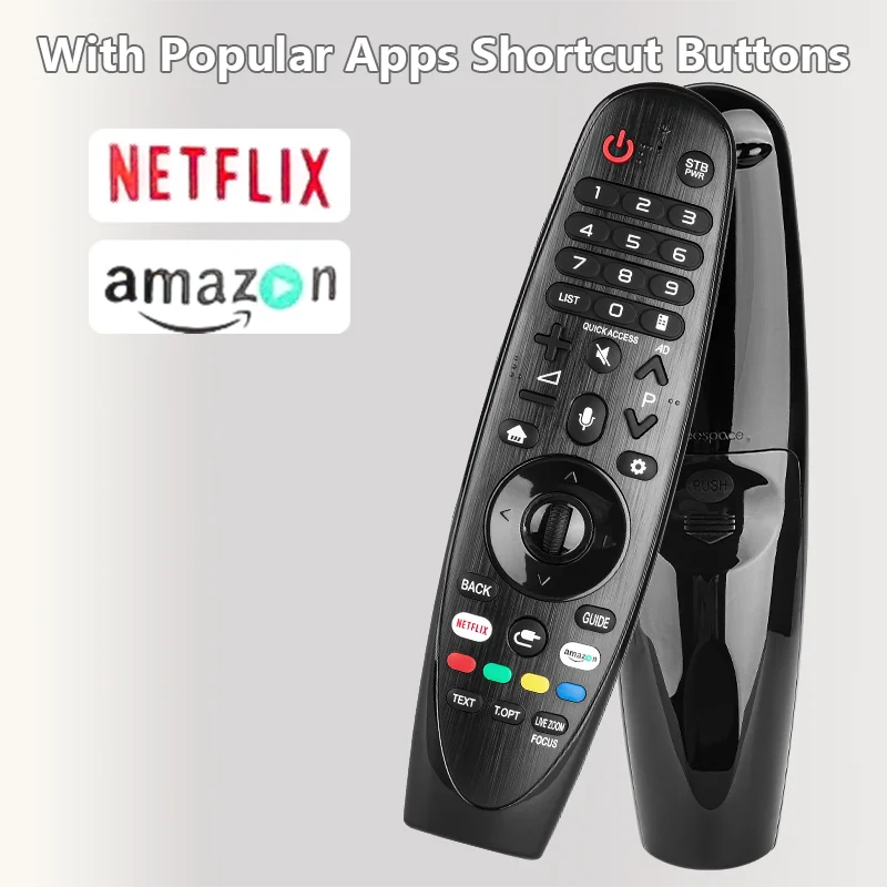 AN-MR18BA لاستبدال جهاز التحكم عن بعد LG IR مع أزرار NETFLIX Amazon، لتلفزيون LG الذكي 2018 موديل B8 C8 E8 W8 UK6300 UK6500