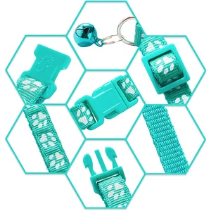 1 pcs COLLER FOR PATS WITH SMALL KITTEN SMALL CUPS SMALL ANIMAL ANIMAL NILON PELLAGE WITH GOAL GUIDE PRINTING STANDARD 12 Main Sales Colleira Cat - №4