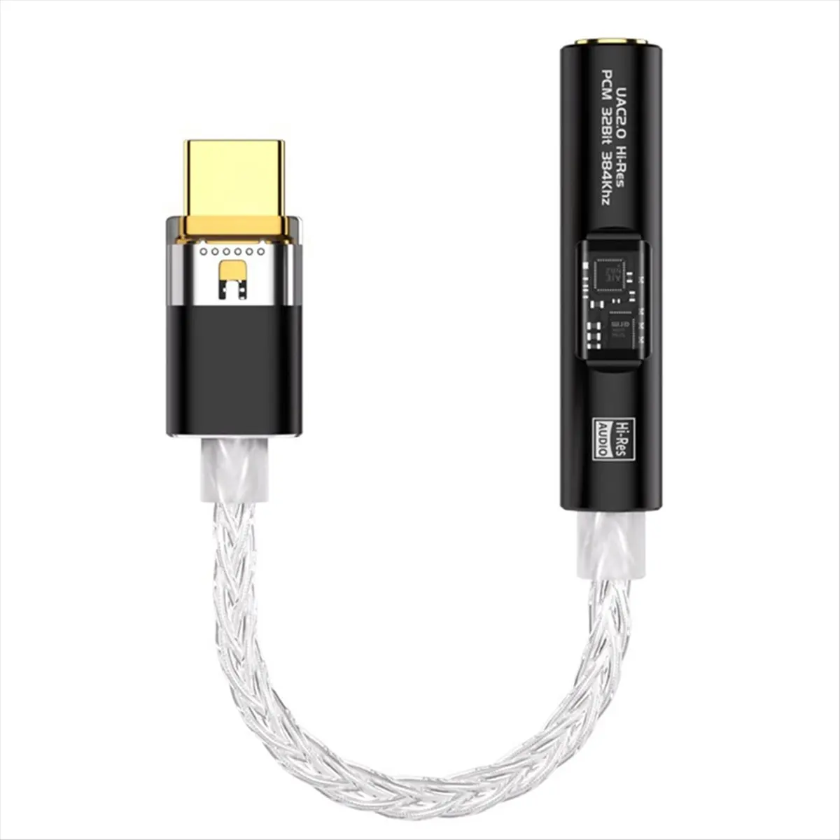 BA23 USB Typ C auf 3,5 mm Klinke Adapter Kopfhörerverstärker USB C Audio AUX Konverter Decoder CX31993 PCM 32Bit 384KHz A