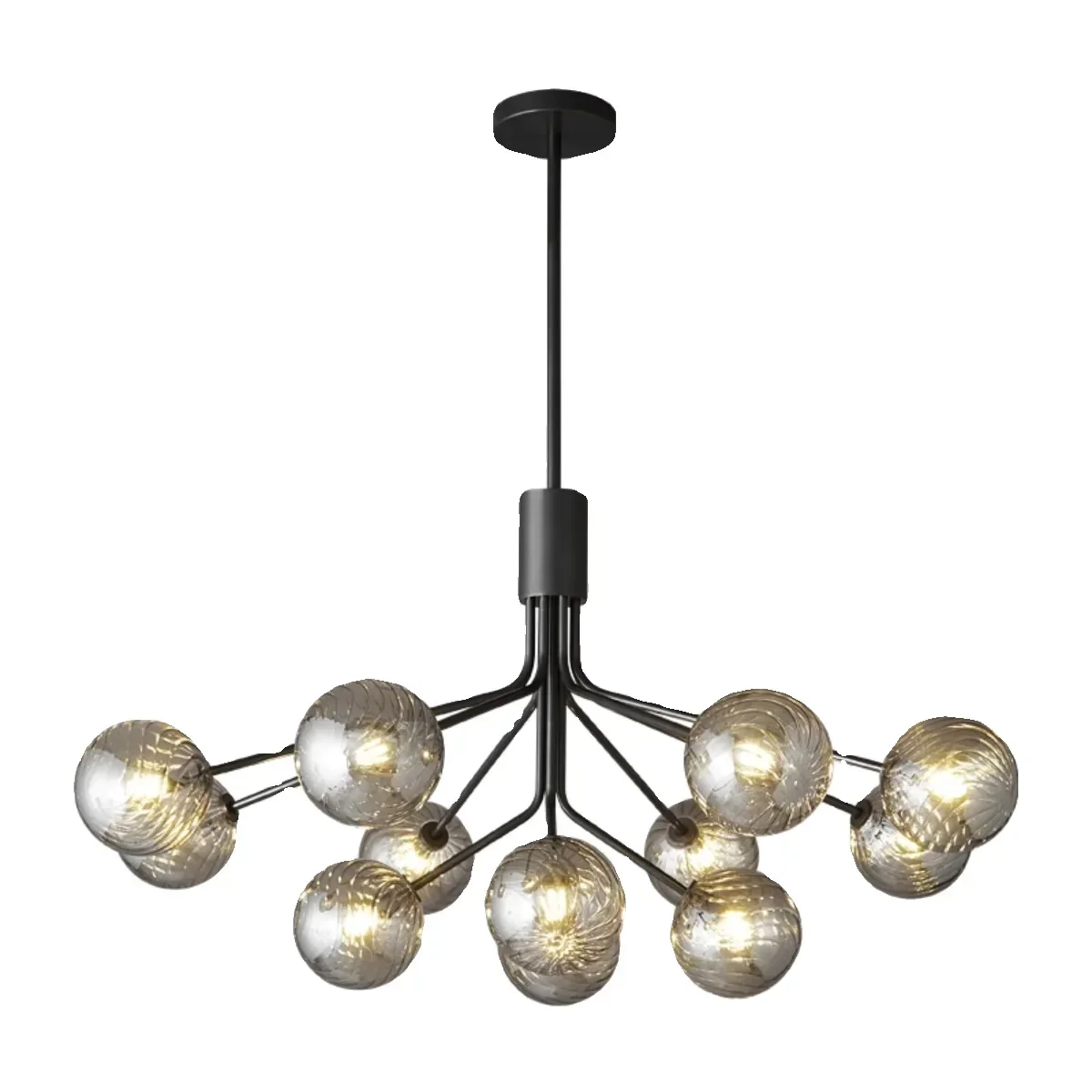 

All copper light luxury living room chandelier dining room lamp magic bean glass American Nanyang retro style bedroom light