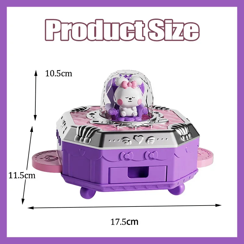 Girls DIY Making Jewel Rings Magical Kit Toys for Kids Supplies Bead Handmade Princess Keychain Pendant Toys Birthday Xmas Gift
