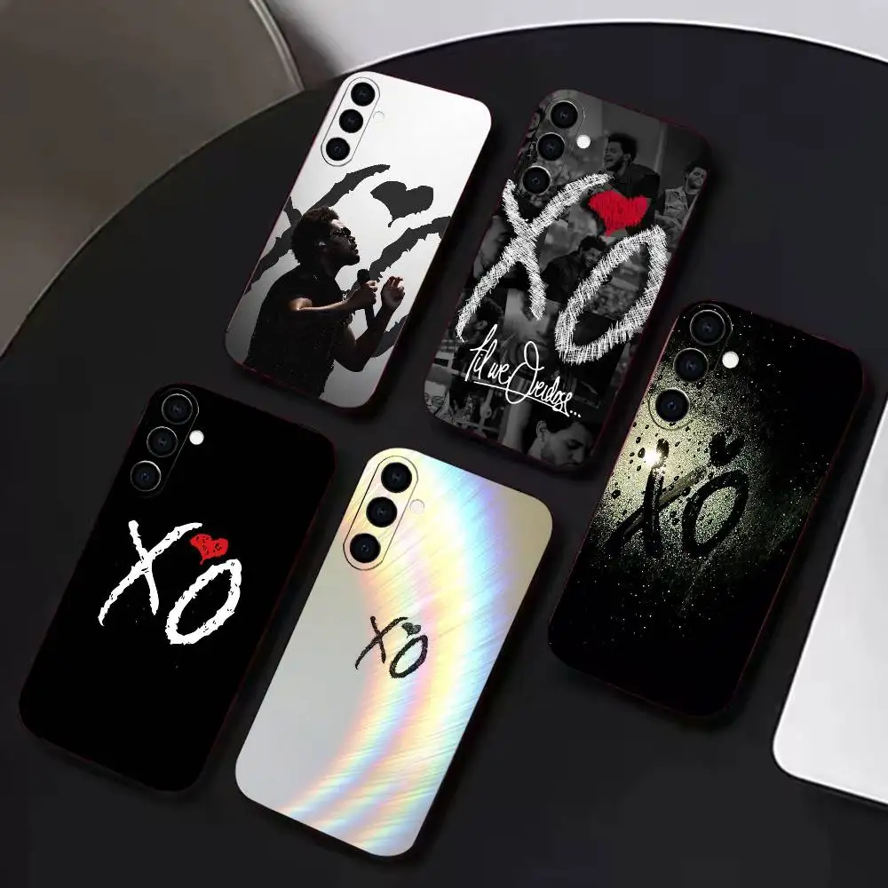 The XO The W-weeknd-XO Phone Case For Samsung A72,A53,A71,A70,A52,A73,A51,Silicone Black Soft