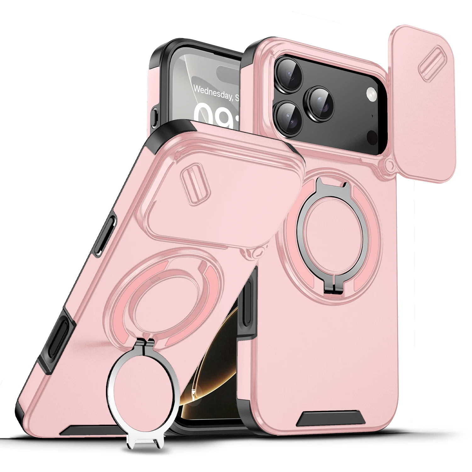 

Shockproof Magnetic Soft Cases Holder for IPhone 17 Pro Max Wireless Charge for IPhone Air Lens Protective Cover Phone Case