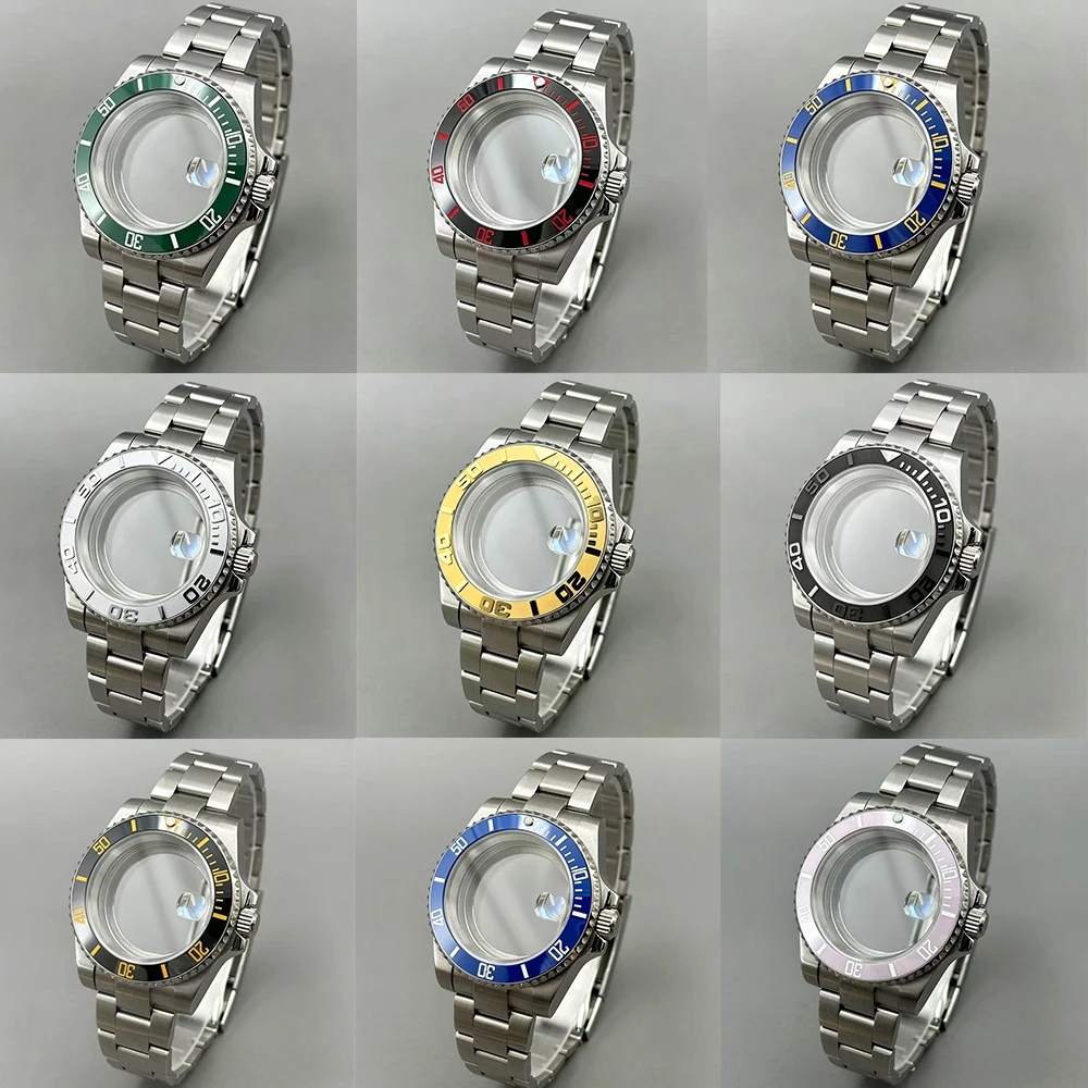 40.5mm Stainless Steel Sapphire Glass Watch Case for Miotta 8215/8205/821A DG 2813 ST1612 Movements with Stainless Steel Strap