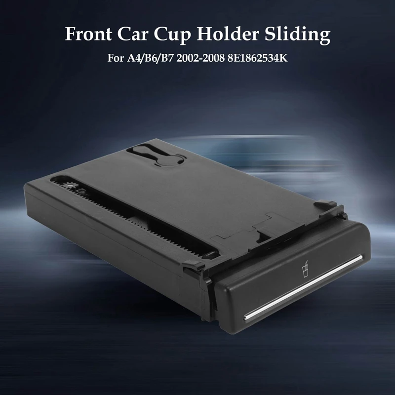 8E1862534K Front Dash Cup Holder Black Cup Holder ABS Cup Holder Cup Holder Cup Holder Drink Car For  A4/B6/B7 2002-2008